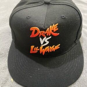 Concert Tour Drake vs Lil Wayne Gradient Black Embroidered Snapback Cap